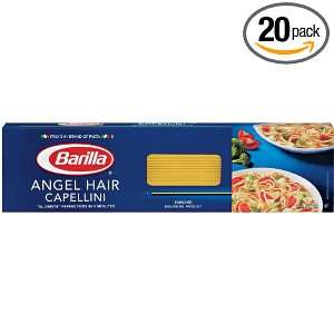 Barilla Angel Hair, 16 Ounce Boxes (Pack of 20)  Grocery 