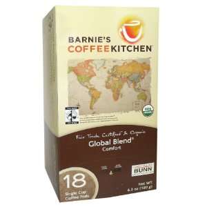  Barnies 58009 Global Blend Fair Trade Coffee Pods, 18 