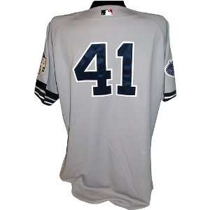  Jose Veras #41 2008 Yankees Game Issued Road Grey Jersey w 