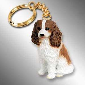 Cavalier King Charles Spaniel, Brown/White Tiny Ones Dog Keychains (2 