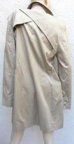 TAHARI brand TAN BEIGE Button Trench Coat Dress Jacket  