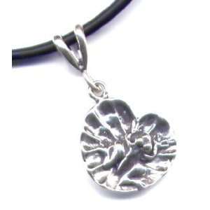 13 Frog on Lily Pad Black Necklace Sterling Silver Jewelry Gift Boxed