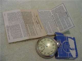 vintage INGRAHAM VICEROY pocket watch in original box made in USA 