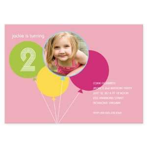  Balloon Bash   Pink Birthday Invitation Toys & Games