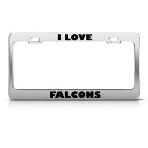 Love Falcons Falcon Bird Animal Metal license plate frame Tag Holder