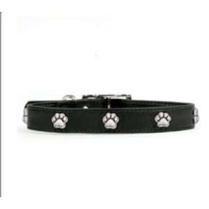 Rockinft Doggie 844587018238 .75 in. x 18 in. Leather Collar with Paw 
