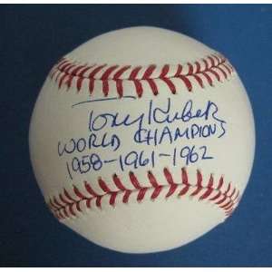 Tony Kubek Autographed Baseball   Autographed Baseballs  