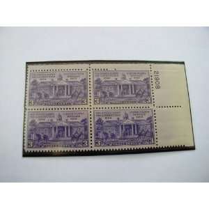 Plate Block of 4, $.03 Cent US Postage Stamps, Constitution 