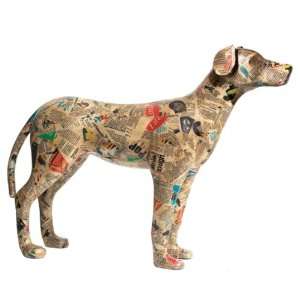 Uttermost 31 Inch Decoupage Dog Sculpture Traditional Decoupage w 