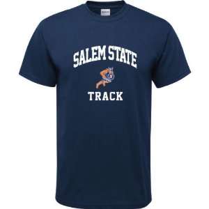   Salem State Vikings Navy Youth Track Arch T Shirt