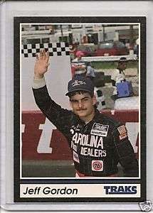 RARE 1st NASCAR card 1991 Traks JEFF GORDON rc #1  