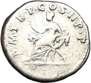 TRAJAN 98AD Rare Silver Authentic Ancient Roman Coin Prosperity Good 