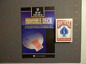 Red Bicycle invisible deck & instruction book   magic card trick 