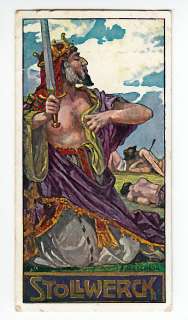 Judaica 1908 Trade Card of SAUL 1st King of ISRAEL שָׁאוּל 