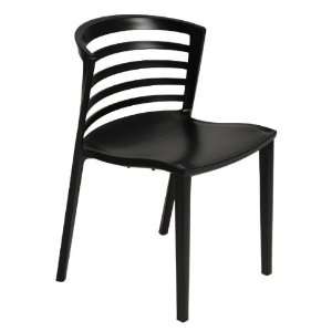  Eurostyle Larisa Slated Side Chair in Black (Set of 2 