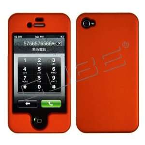 Apple iPhone i Phone 4G 4 G HD Verizon, AT&T Honey Rusty Orange Rubber 
