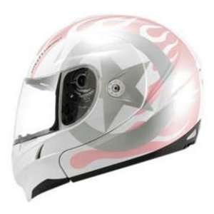  KBC FFR RETRO LDY PNK XL MOTORCYCLE Full Face Helmet 