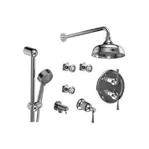   shower rail 3 body jets and shower head KIT#642FMLBN Brushed Nickel