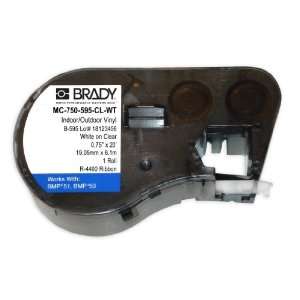 Brady MC 750 595 CL WT   B 595 Indoor/Outdoor Vinyl Tape for BMP®51 