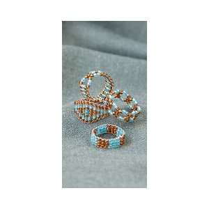  The Beadery   Jewelry Ring Kit   Seed Bead   Aqua and 