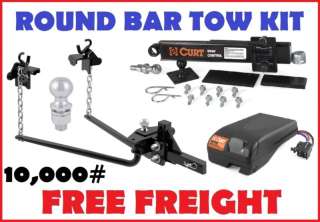 ROUND BAR WEIGHT DISTRIBUTION TOW RV HITCH + SWAY KIT  