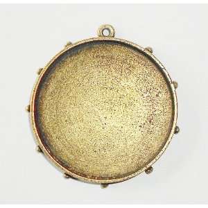  Extra Large Round Hobnail Bezel, Bronze Plate Arts 