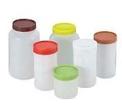    Paderno World Cuisine 2 1/8 Qt. Plastic Storage Canister   Red Cap