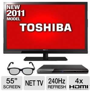  Toshiba 55TL515 55 Class LED 3D HDTV Bundle Electronics