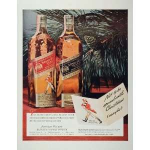  1943 Ad WWII Johnnie Walker Blended Scotch Whiskey Black 