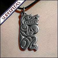 HAIDA design Symbol of Strength Grizzly BEAR NECKLACE  