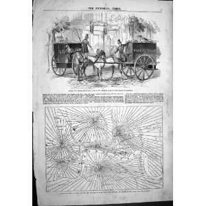   1847 London Parcel Post Carts Horses Plan River Thames