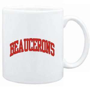  Mug White  Beaucerons ATHLETIC APPLIQUE / EMBROIDERY 