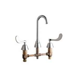 Chicago Faucets Gooseneck Widespread Facuet with Lever Handles 785 