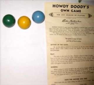 RARE Vintage Howdy Doodys Own Game 1949 Parker Brothers Bowling 1st 