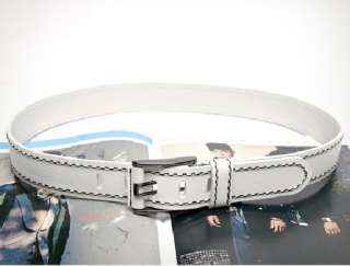   Woman Accessory Faux Leather Lady Fashion Waist Belt B14 White  
