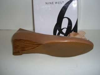 NINE WEST NEW DERONAO Womens Tortora Leather Wedge Loafers Shoes US 