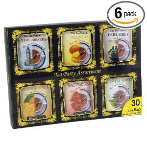 The Tea Nation Tea Party Sampler, Green, White and Black, 30 Count 