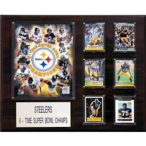    NFL Pittsburgh Steelers 6 Time Champions Plaque