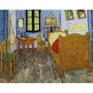 CANVAS The Bedroom by Vincent Van Gogh 11 X 14 Image 