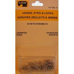  Tailor Form Hooks, Eyes & Loops 30 Sets   Assorted Sizes 