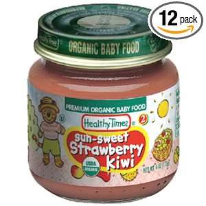 Healthy Times Organic Baby Food, Sun Sweet Strawberry Kiwi, 4 Ounce 