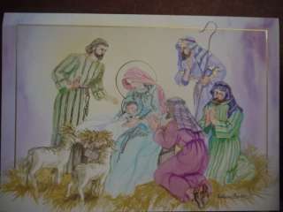   Religous 3 Box Lot Nativity Scene Manger Baby Jesus Sheep Lined  