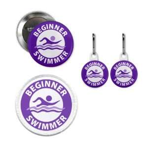 Creative Clam Purple Beginner Swimmer Pool Safety Alert Button Patch 
