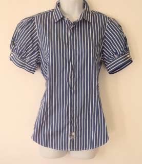 NWT Ralph Lauren Pinstripe Poplin Shirt Top 12 $125 NEW  