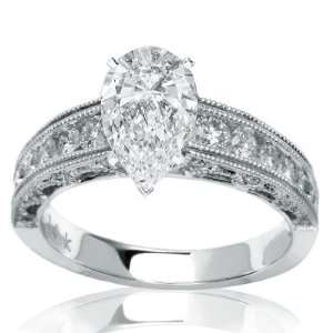 Prong Set Round Diamonds Engagement Ring With Amazing Gold Work with a 