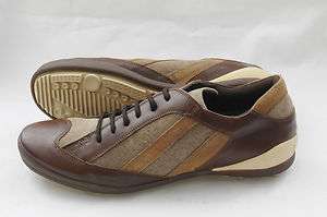 New BACCO BUCCI Italy Cafu Brown Leather Suede Sneakers Shoes 11 EE 