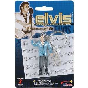  Elvis in Blue Bendable KeyChain 