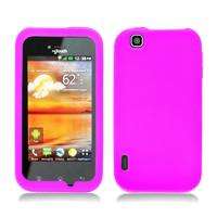   LG MyTouch 4G E739 New Soft Silicone Rubber Skin Phone Case Hot Pink