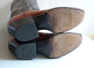 Womens Cowboy Boots Tony Lama   2 Tone   Retro Look Wingtips   7 C 