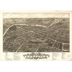 Historic Panoramic Map Panoramic view of the city of 